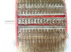 Hub and steel brushes 4" in width and 8 3/4" diameter, 28 segment. Made to attach to a drill chuck. photo 3