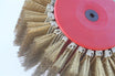 Hub and steel brushes 4" in width and 8 3/4" diameter, 28 segment. Made to attach to a drill chuck. photo 5