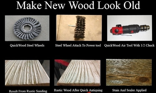 New 4" Twisted Steel Heavy Distressing with Spindle