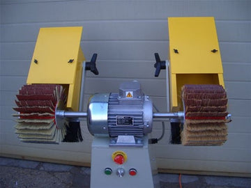 Flap Wheel Pedestal Sander with 6 Inch Heads - QuickWood